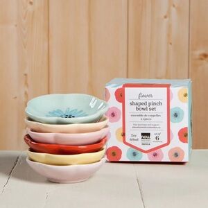 Now Designs by Danica 2oz Pinch Bowls (Set of 6) | Flower